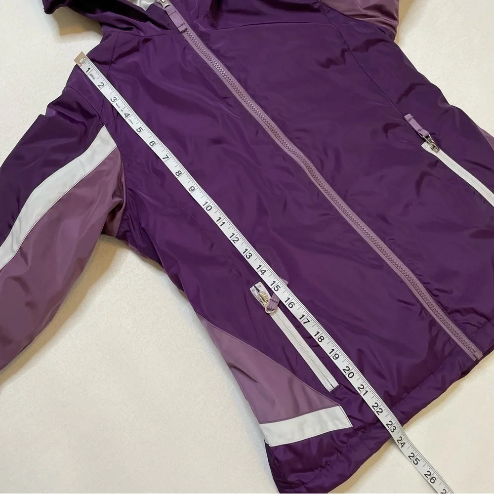 Lands End purple hooded jacket sz medium 10 - 12